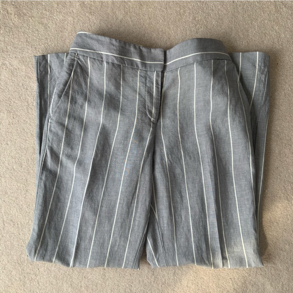 NWT Loft Linen Striped Pants
